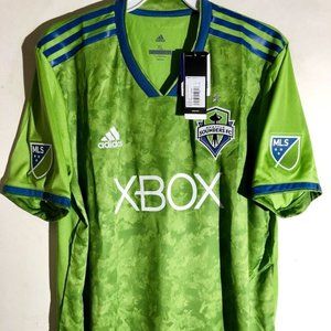 ADIDAS AUTHENTIC SEATTLE SOUNDERS GREEN ONFIELD JERSEY All Sizes New With Tags